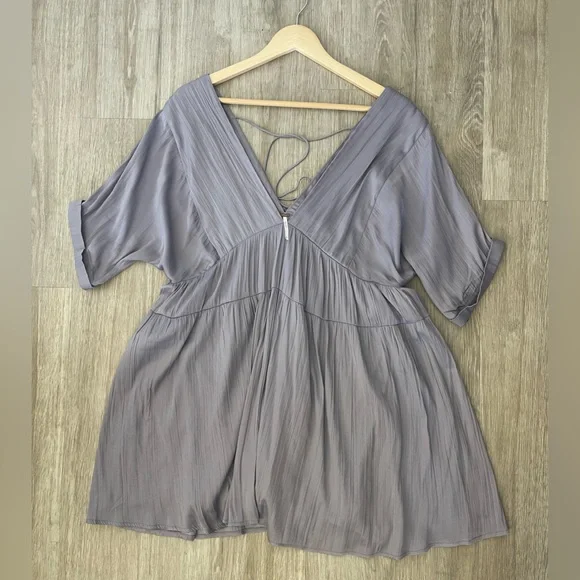 Free People Dusty Lavender Flowy Tunic Dress Size Small - Picture 5 of 5